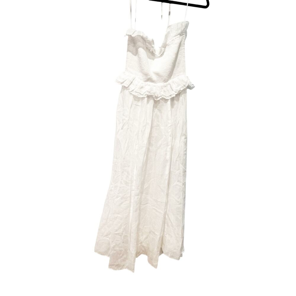 J. Crew Women's Lined Ravenna Dress Sleeveless in Ramie White Size Small NWT - Picture 5 of 12